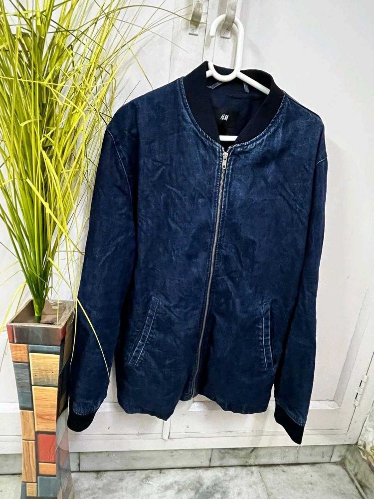 H&amp;M Denim Bomber Jacket