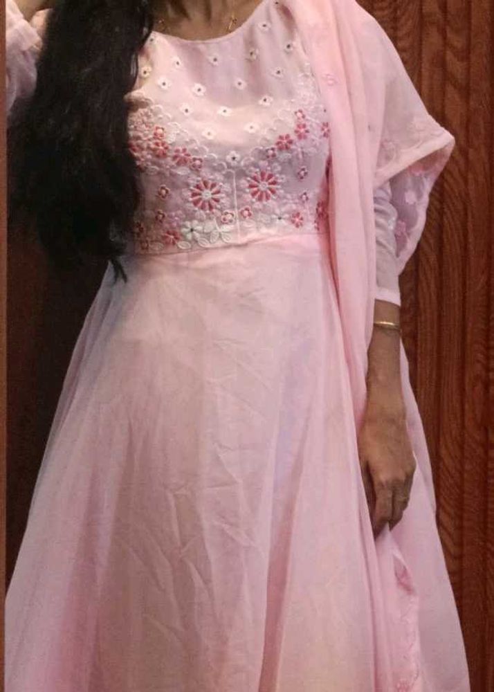 Pink Embroidered Kurta
