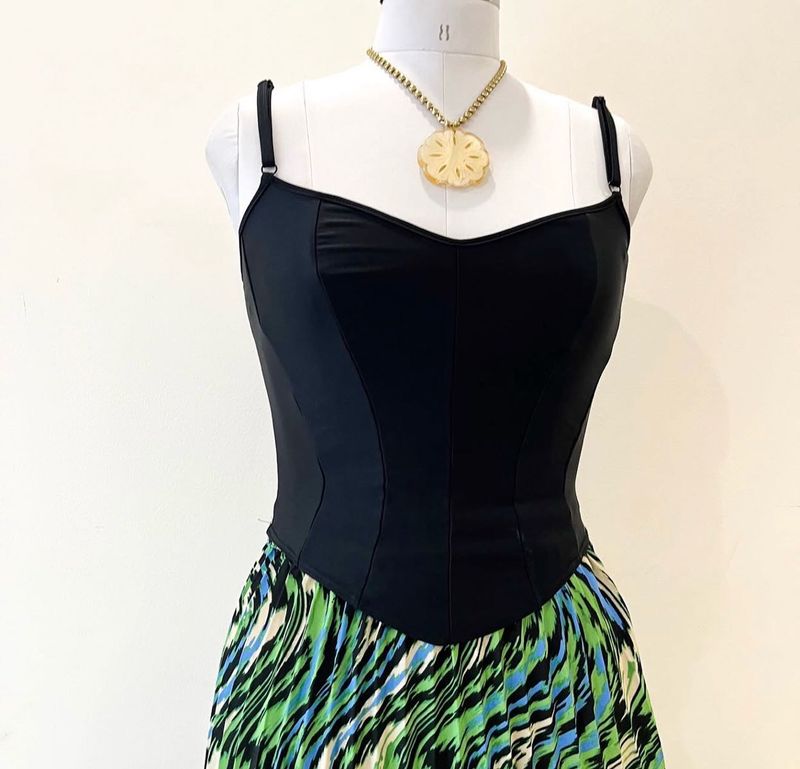 Sleek Black Corset Top