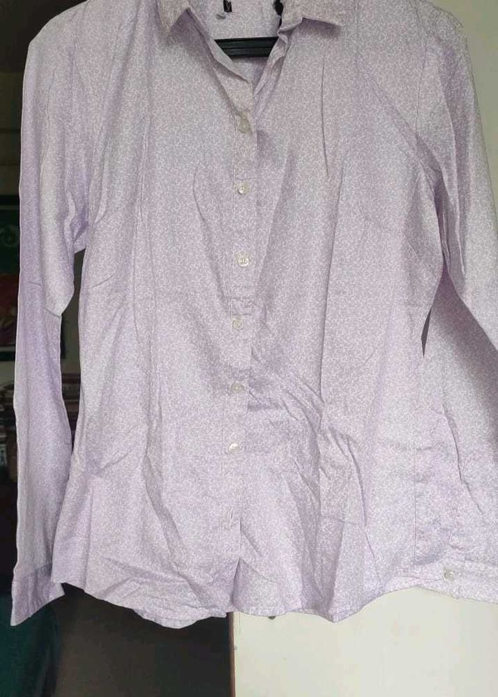 Women&#39;s Patterned Lavender Shirt