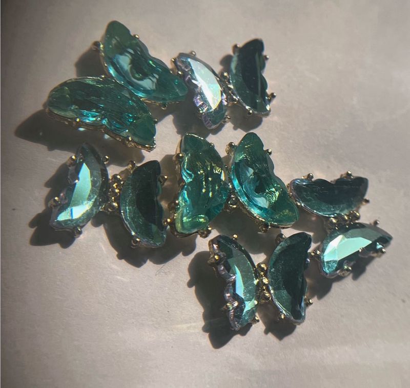 Blue tone Crystal Butterfly Charms