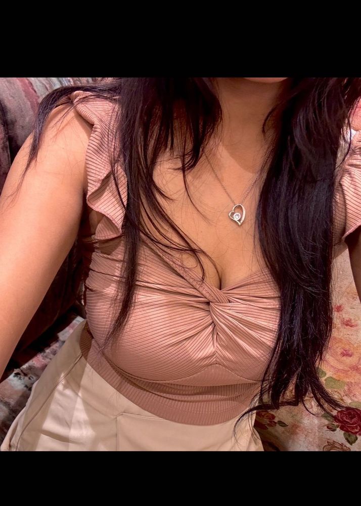 Cute Pink Ruffle Top