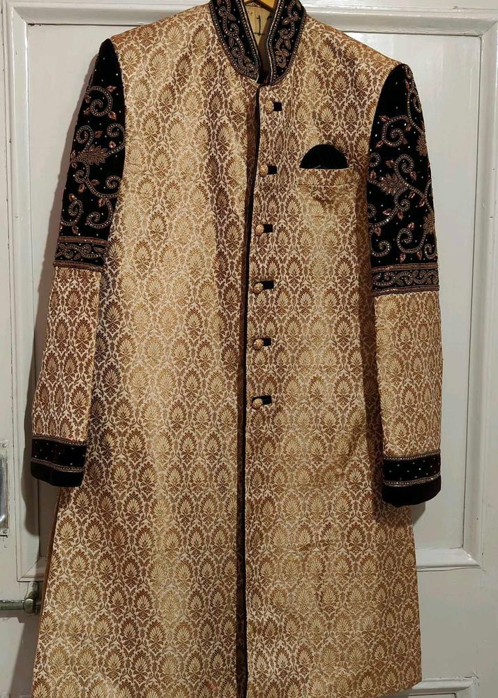Velvet Sholder Design Sherwani