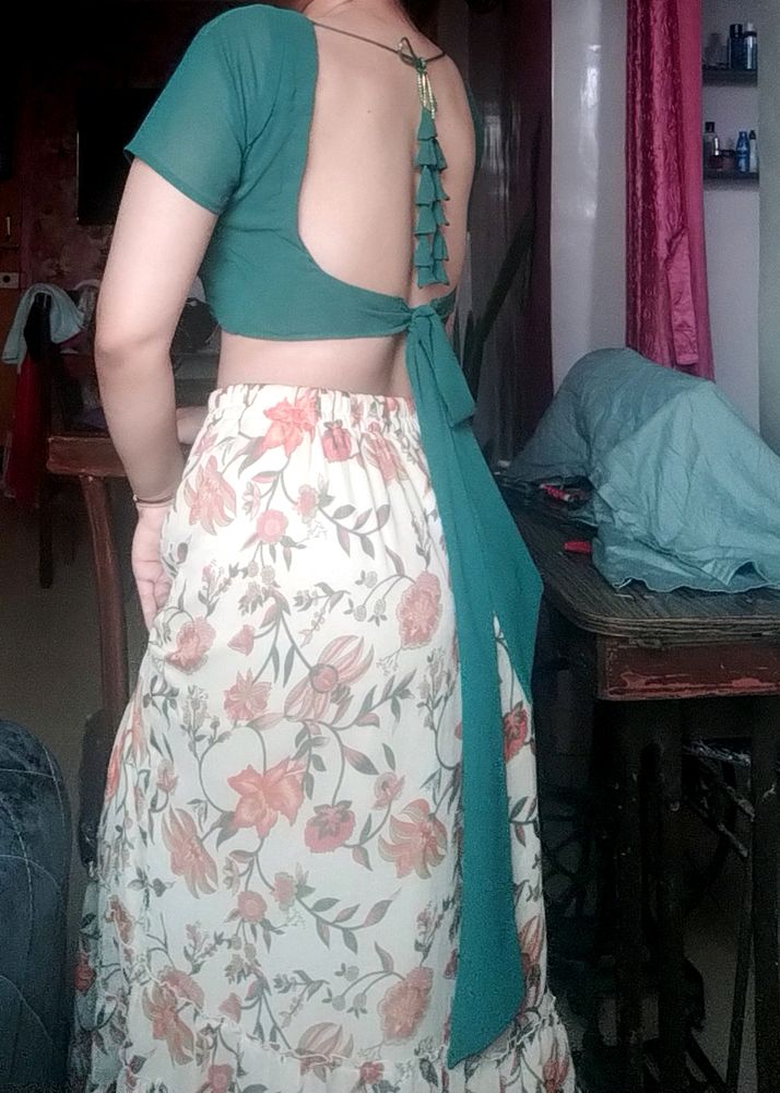 Free Delivery Georgette Knotted Blouse