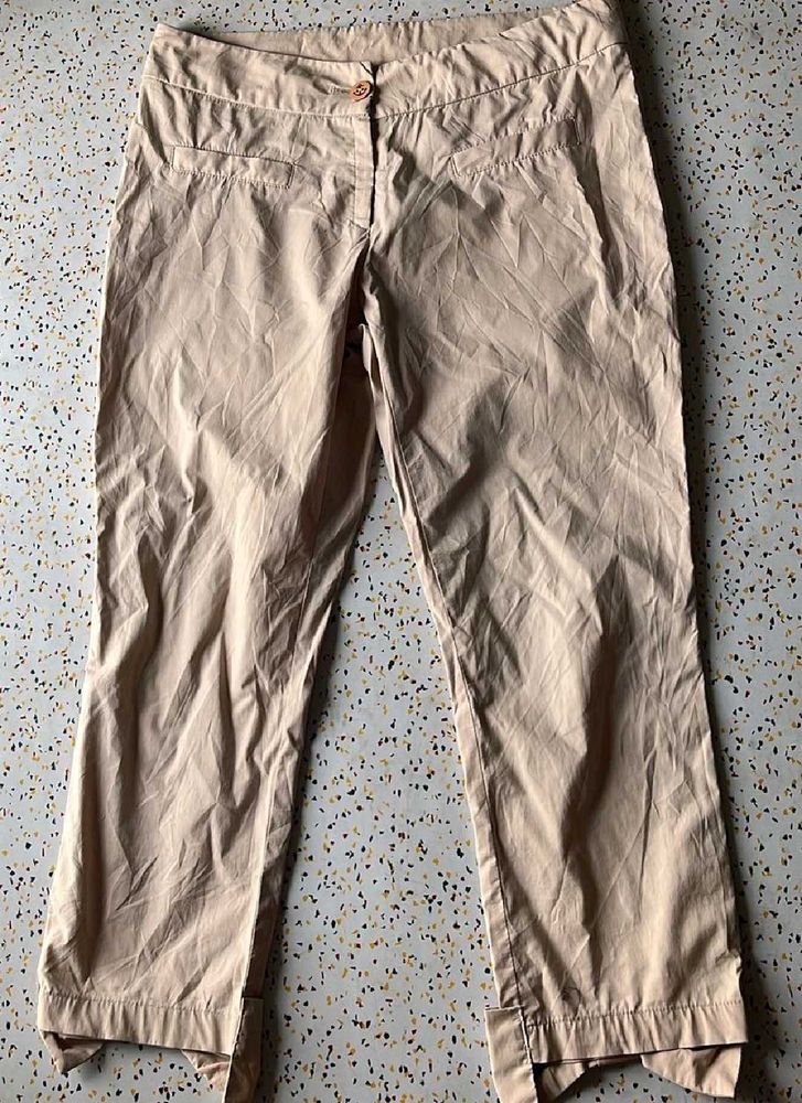 Beige Casual Pants