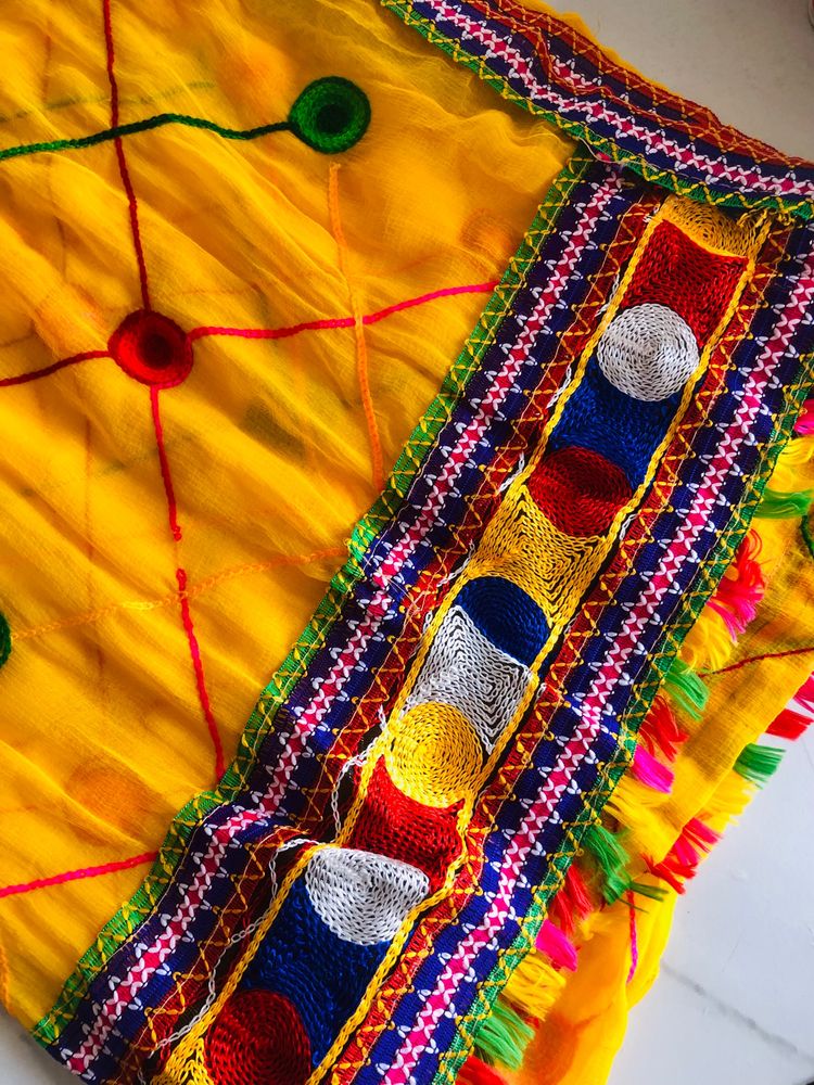 Rajwadi Threadwork Chiffon Dupatta