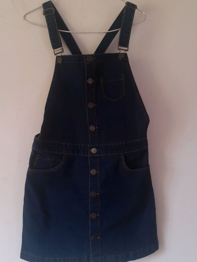Denim Dungaree Dress