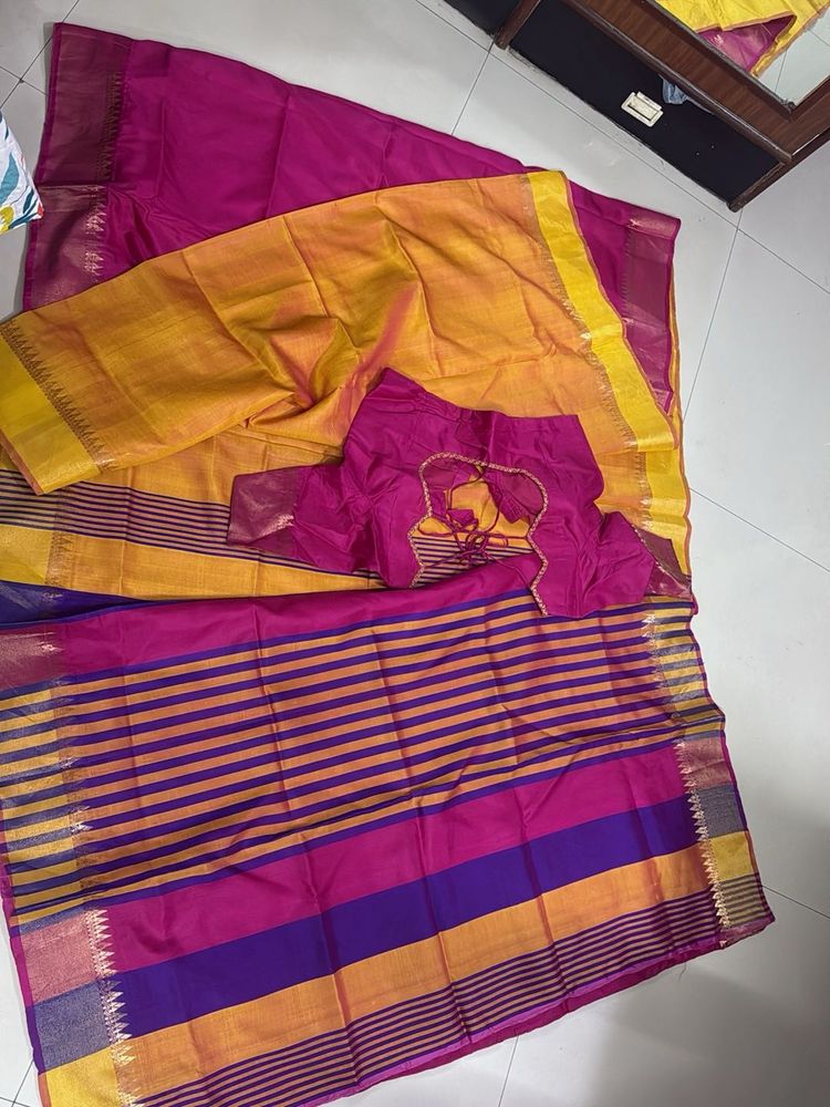 ElegantPure Silk Saree with Blouse  from Nalli