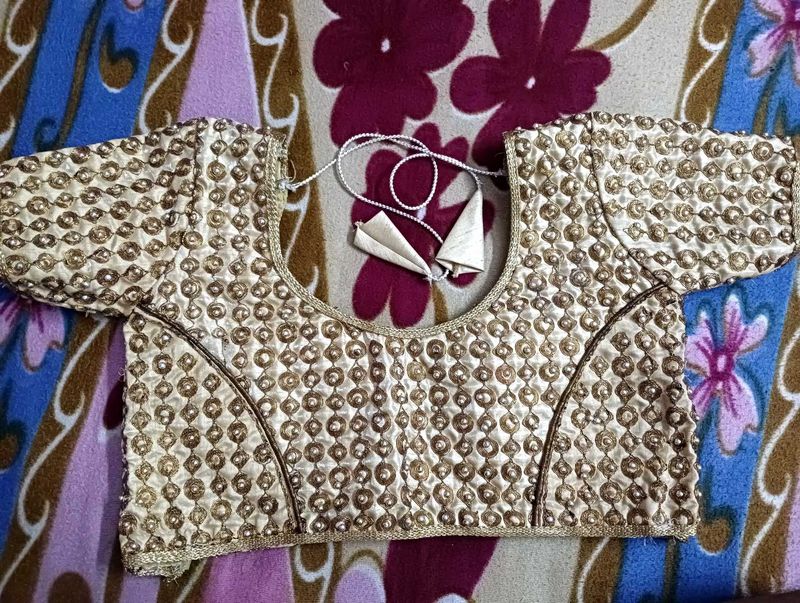 Embroidered Golden Blouse