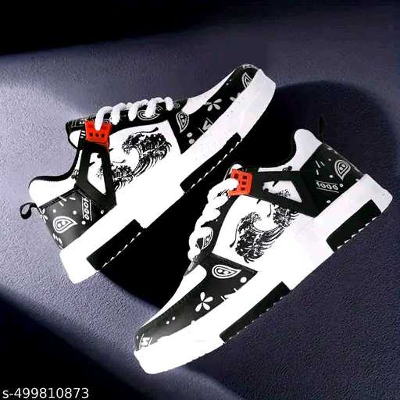 Stylish Black &amp; White Sneakers