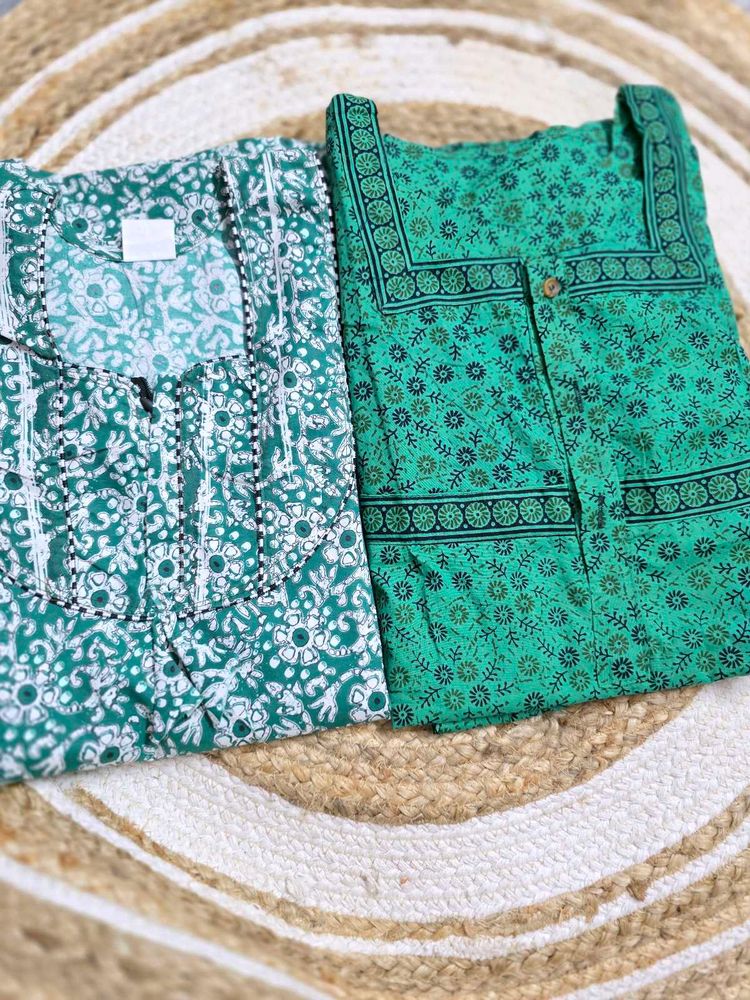 Green Floral Night Suits (2)