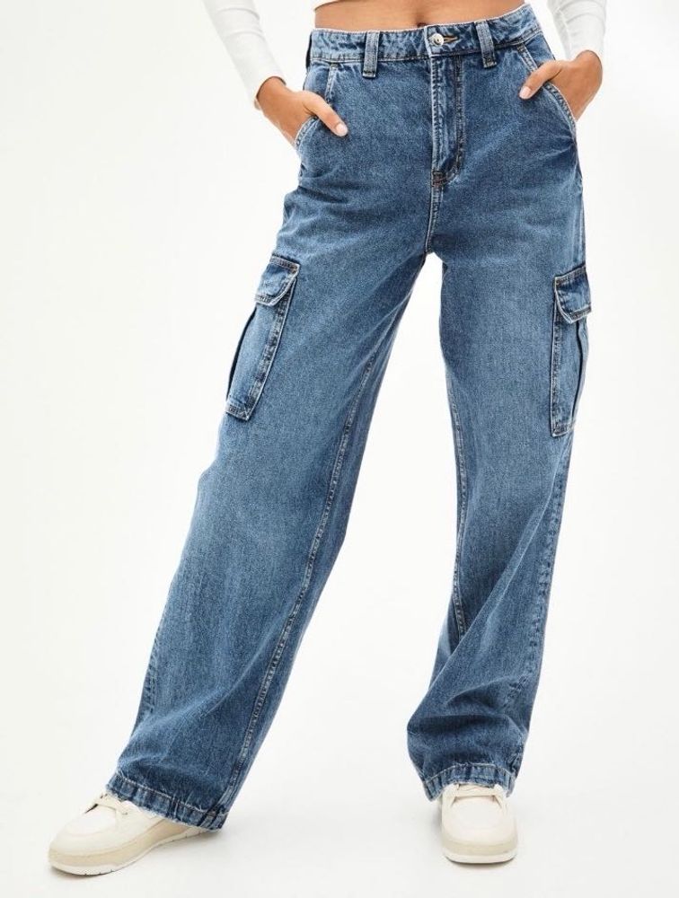 H&amp;M Blue Cargo Jeans