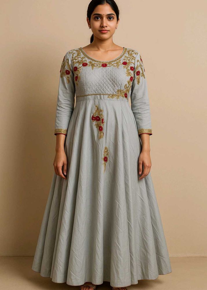 Elegant Embroidered Anarkali Gown