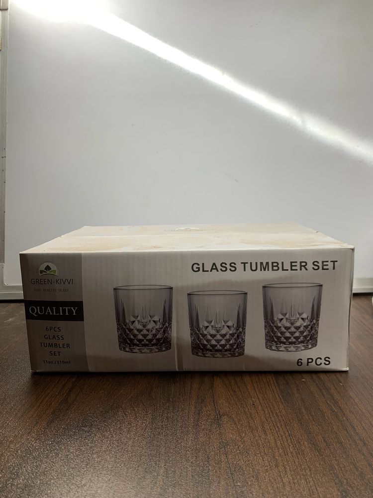 300ml Diamond Whiskey Glass Set Of 6