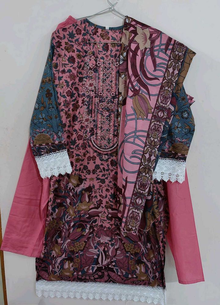 Floral Print Pakistani Suit