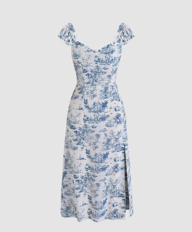 Littlebox French Countryside Print midi dress