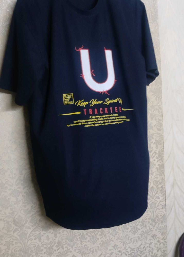Navy Graphic Print Tee