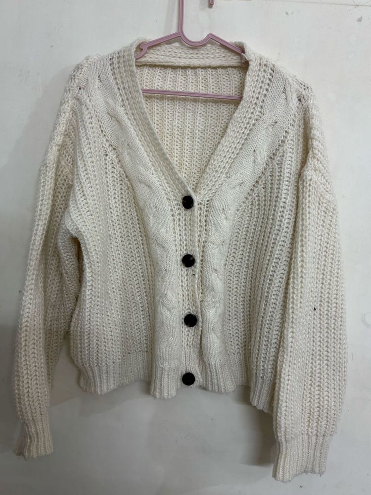 Cream Knit Cardigan