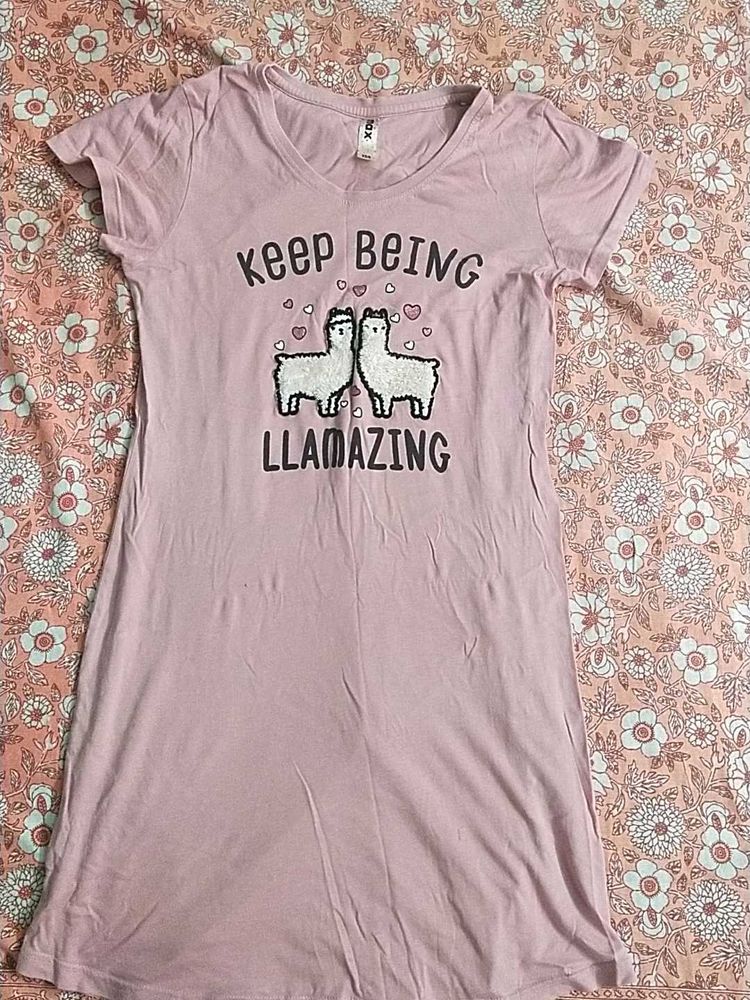 Cute Pink Nightdress For Girls