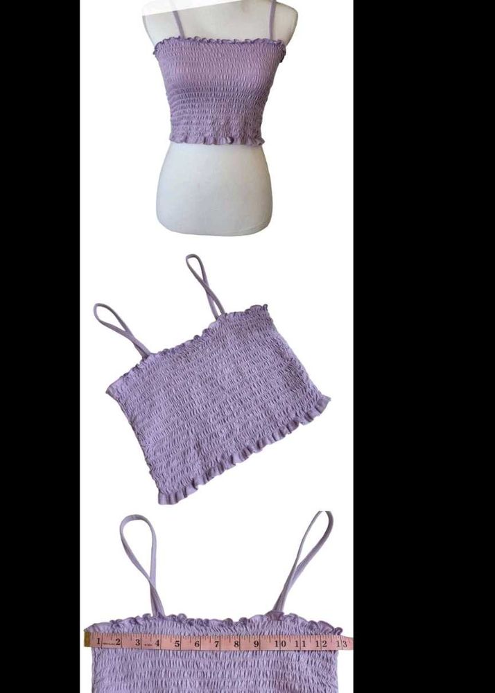 lavender treatable crop top