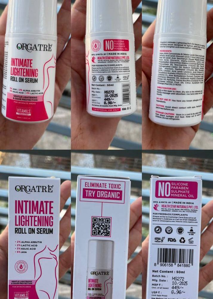 Orgatre Intimate Lightening Roll-On Serum