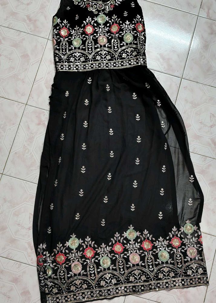 Black Padded Kurta