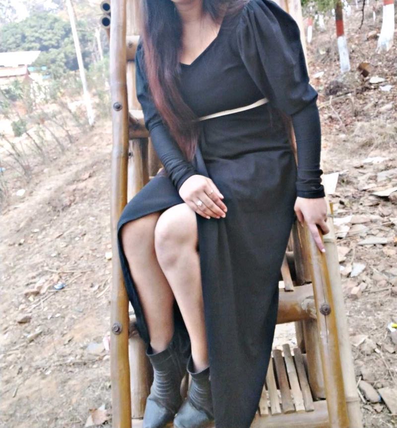 full length black maxi dress