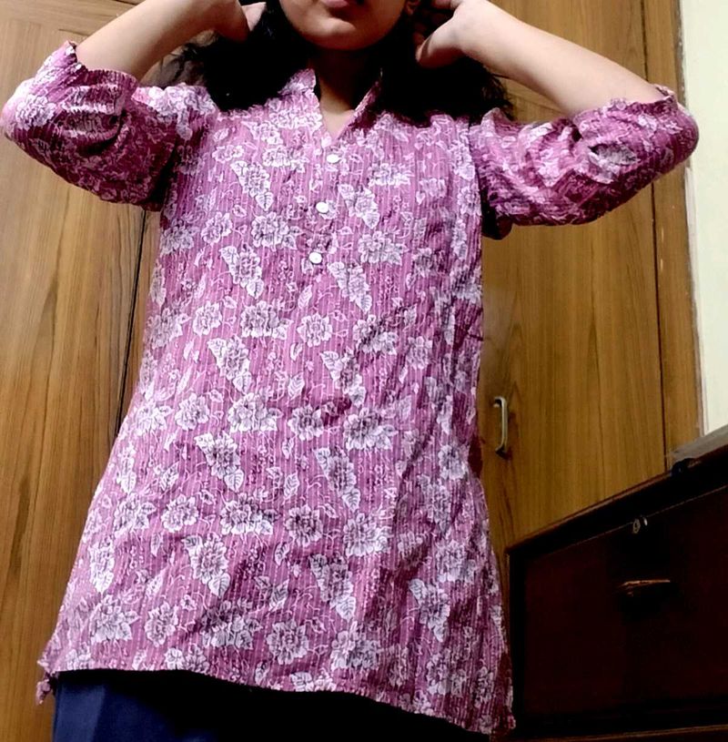 Pink Floral Tunic