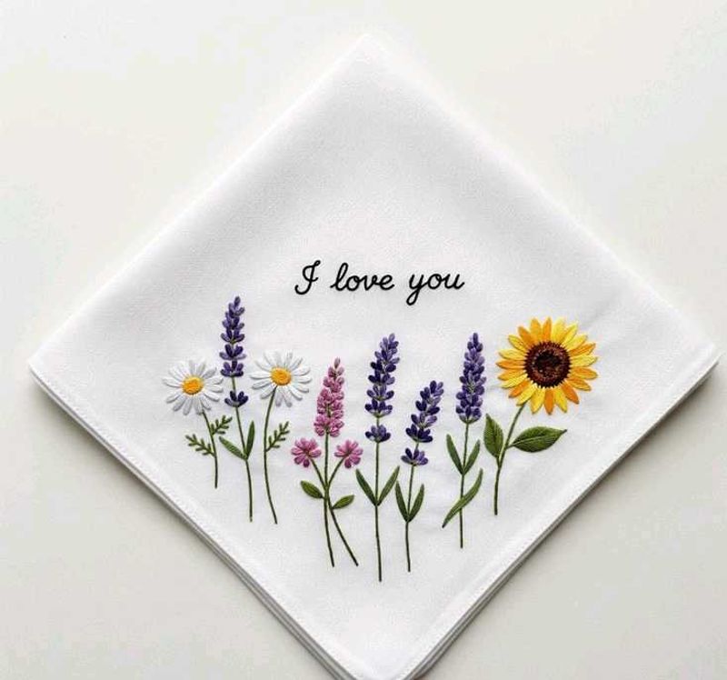 Floral Embroidered Handkerchief