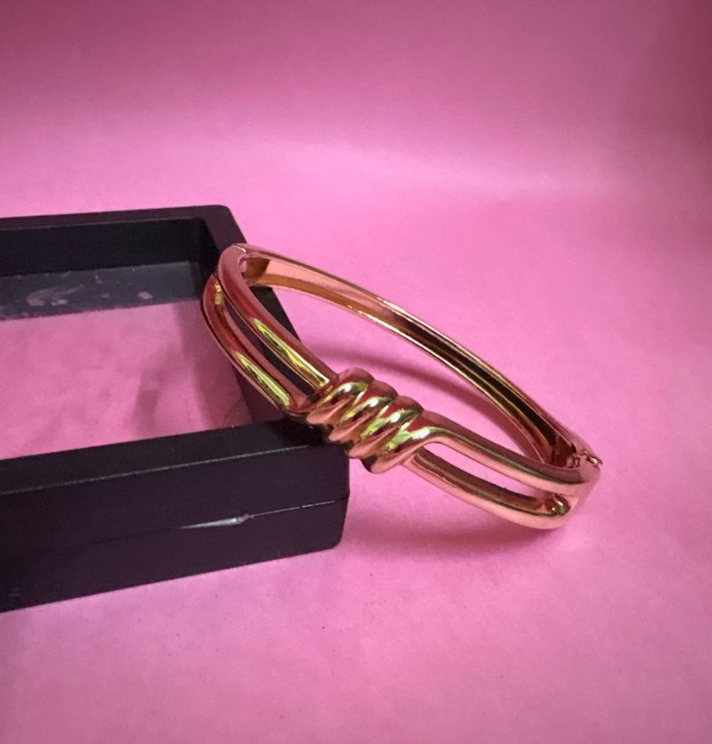 Anti-Tarnish Gold-Tone Bangle Bracelet