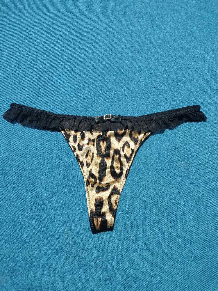 Leopard Print Thong