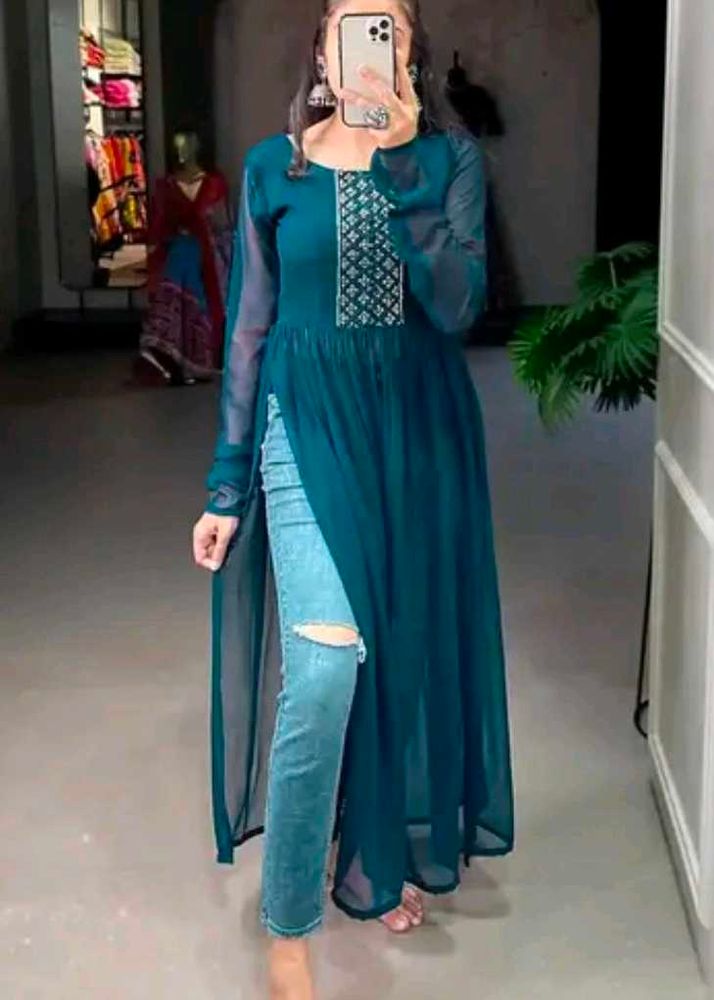 Stylish Teal Kurti