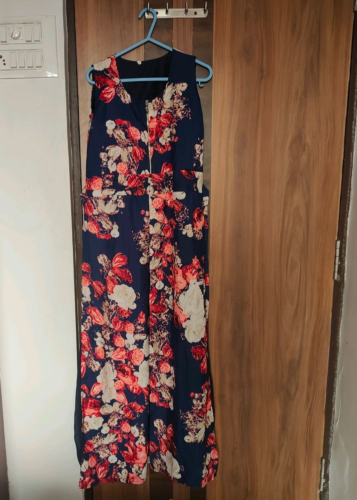 Floral Belted Western Maxi Dress (Women)