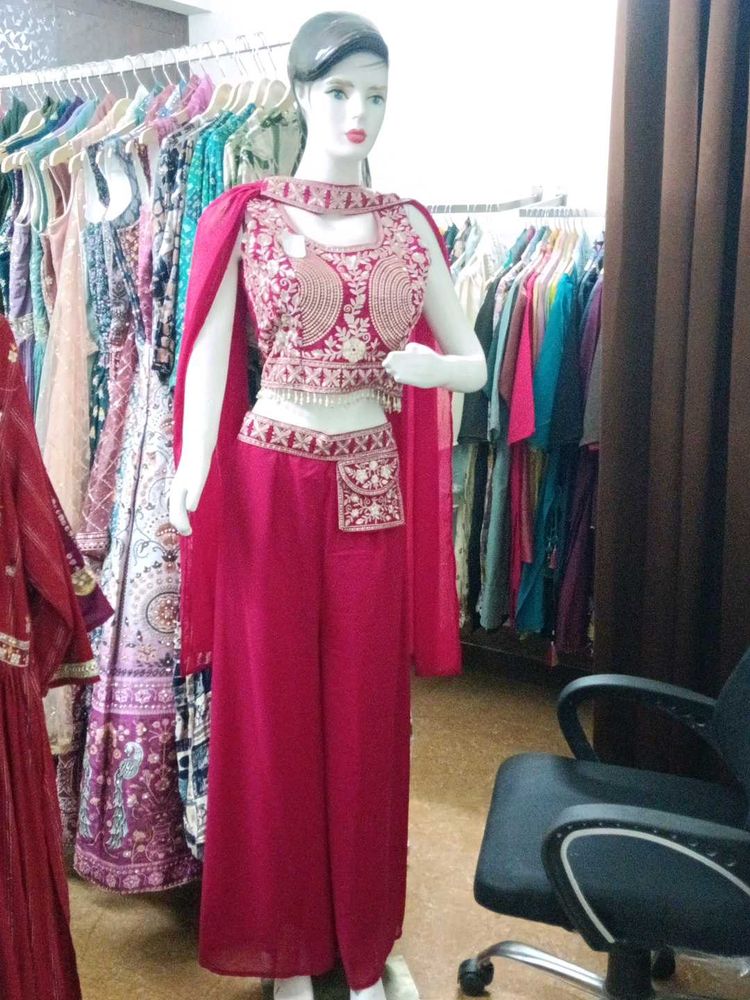 Last Price!!!Party wear Choli Plazzo Dupatta Set