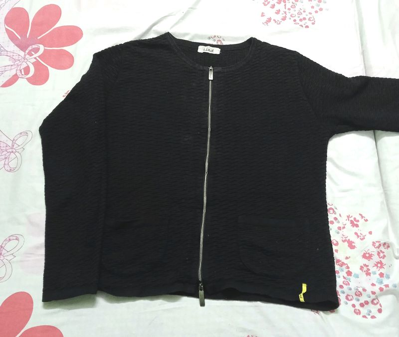 black sweater