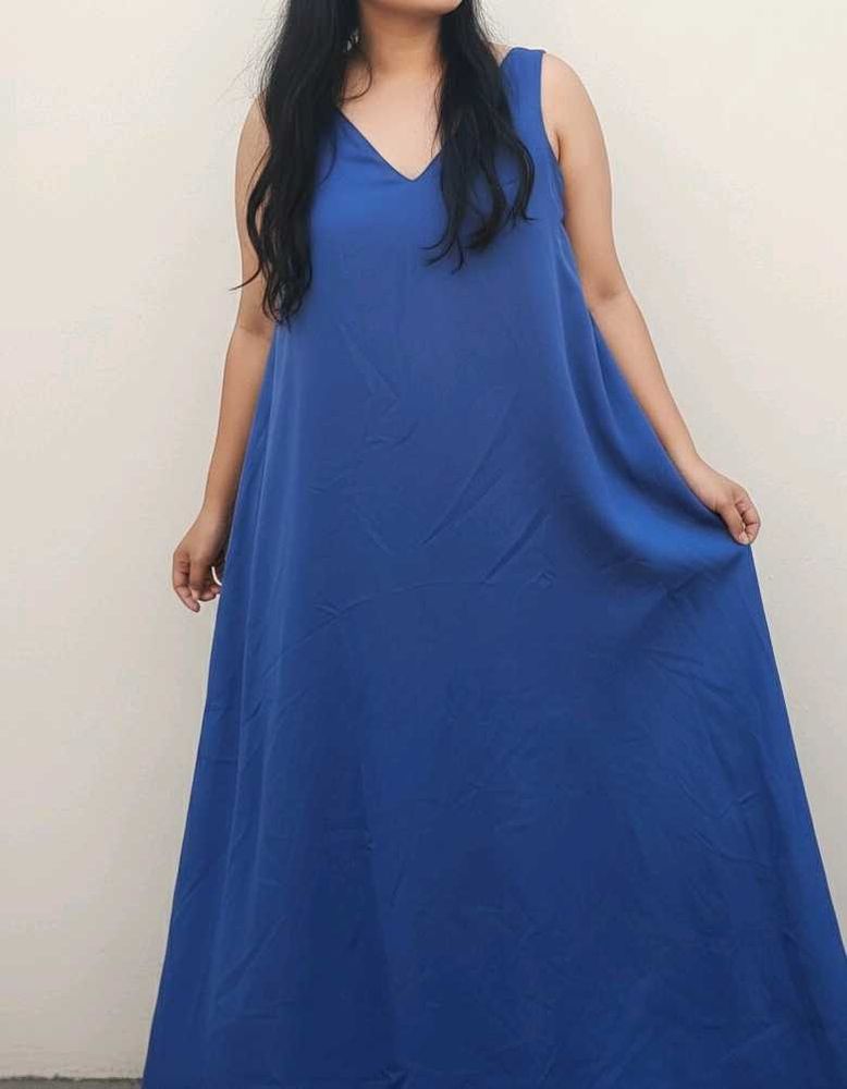 Elegant Blue Maxi Dress
