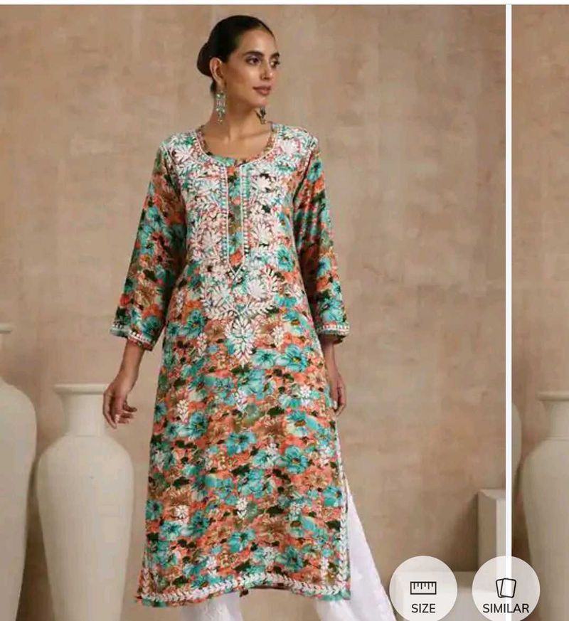 Floral Embroidered Kurta