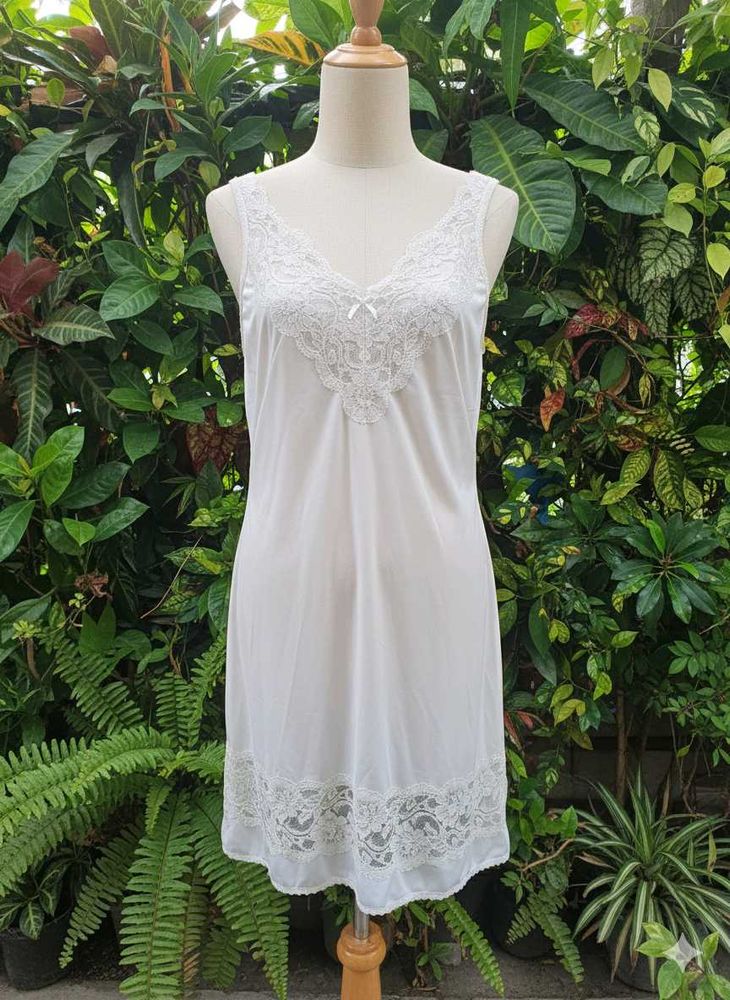Vintage Lace Trim Slip Dress