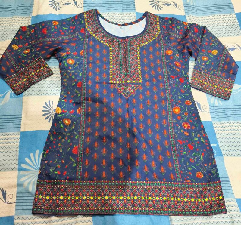 Floral Print Short Kurti