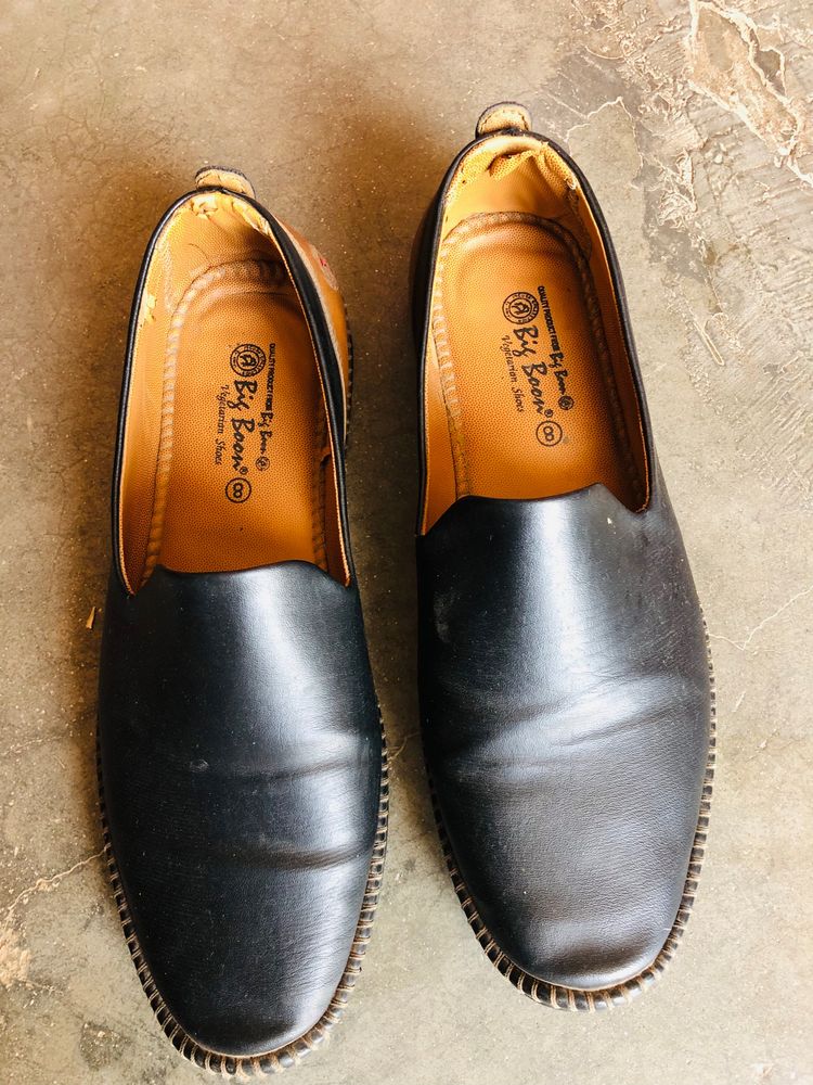 Black &amp; Brown Belly Shoes For Men