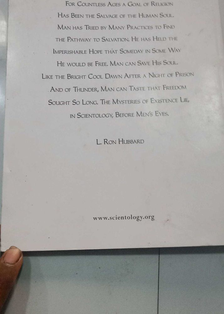 L Ron Hubbard Scientology Book