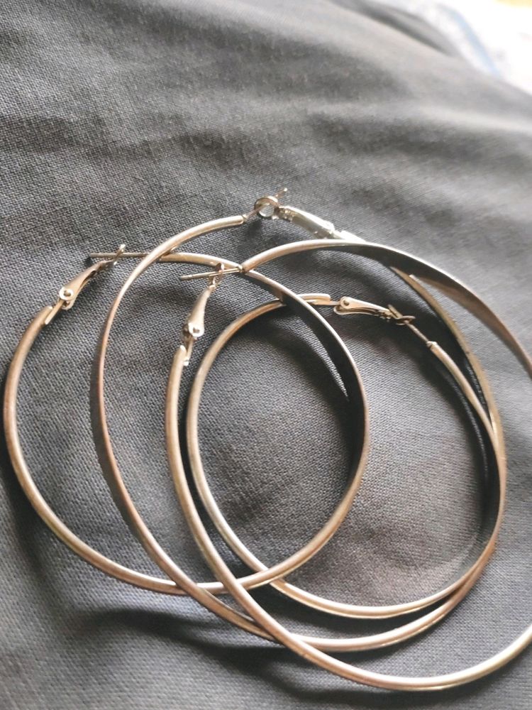 Hoop Earrings Pair Of 2