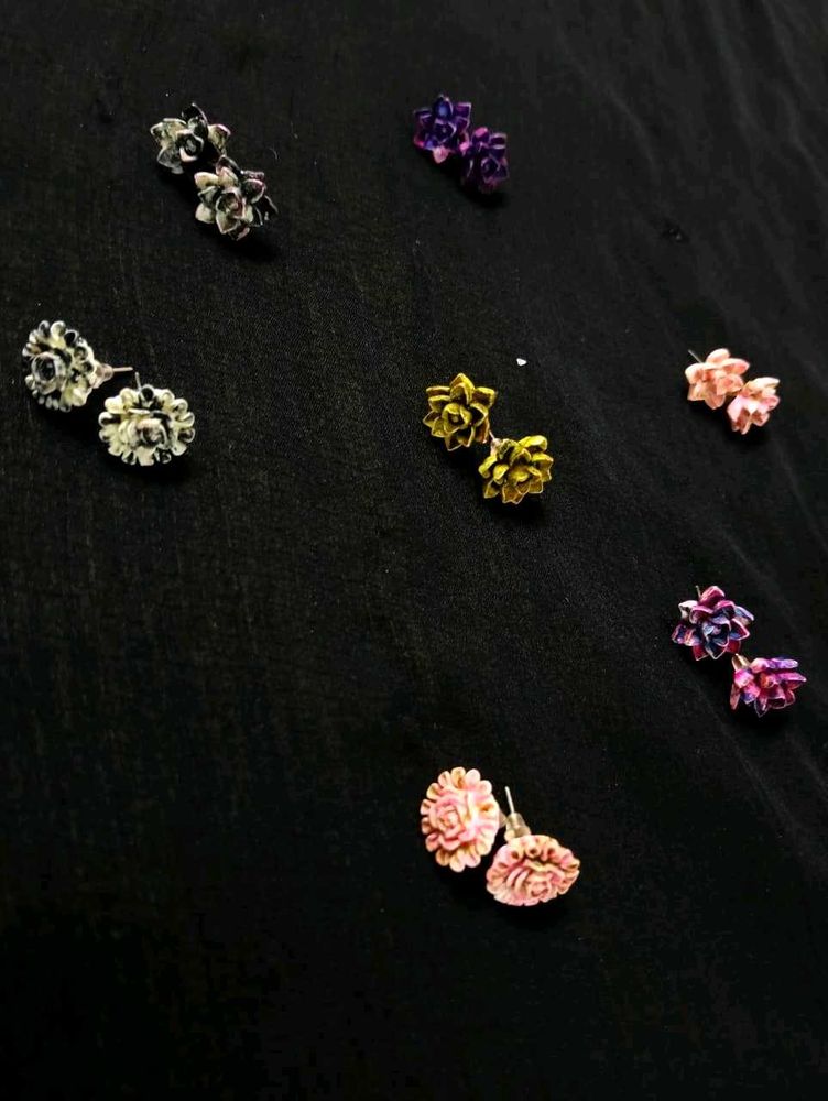 Floral Stud Earring Set