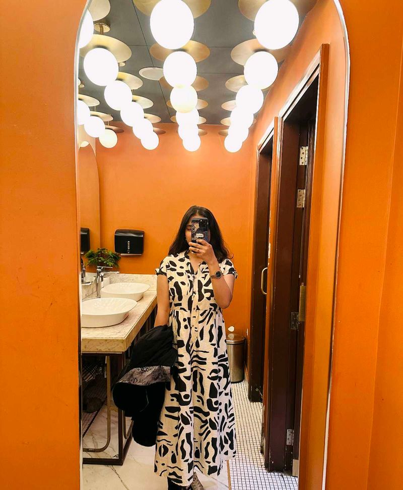 Patterned Casual Midi Dress