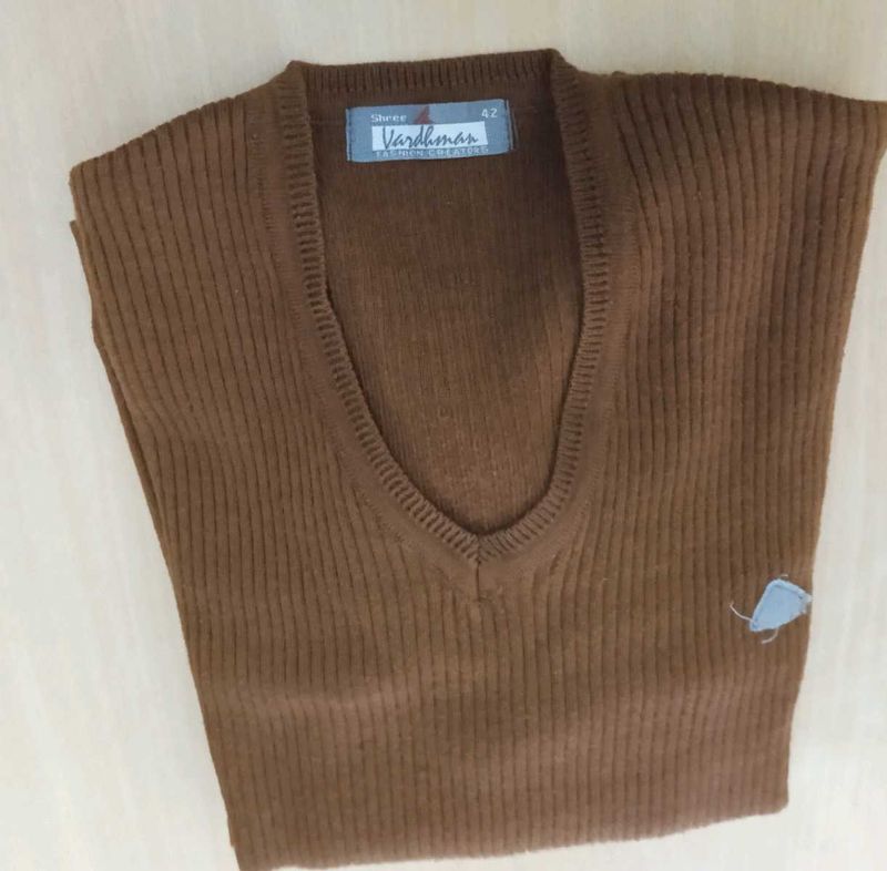 Brown Shree Vardhman Sweater Vest