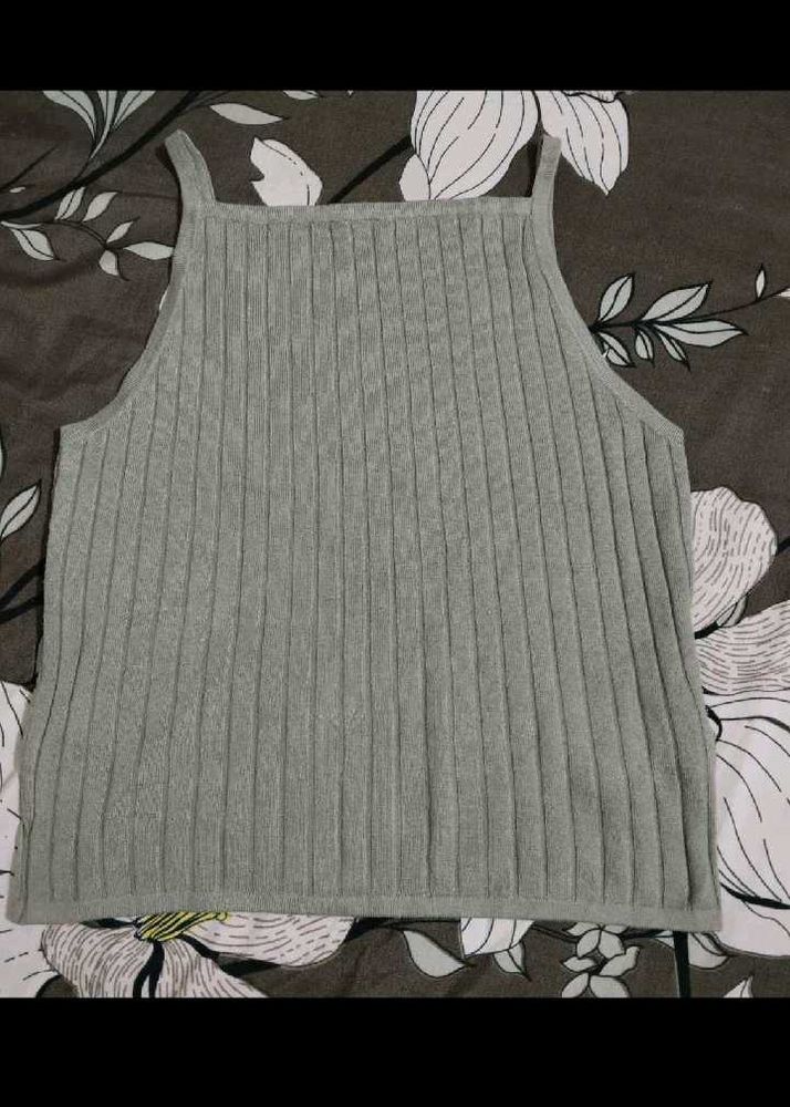 Grey Knit Tank Top