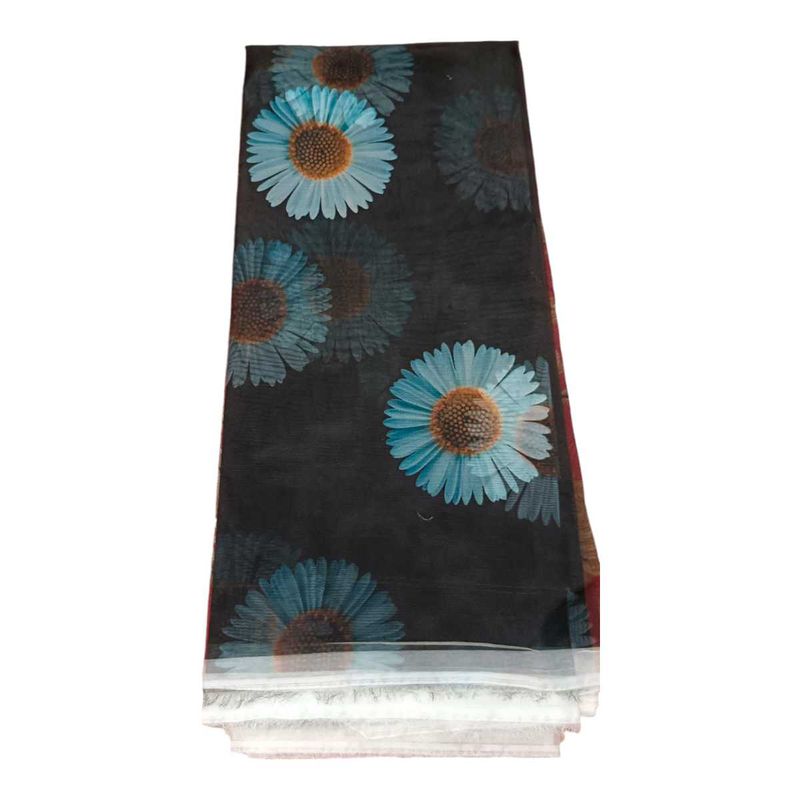 New Organza Floral Print Saree