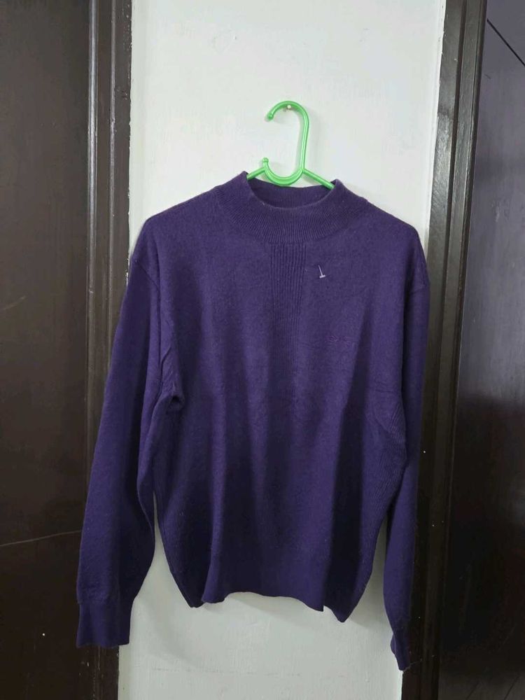 crocodile Purple Mock Neck Sweater size M