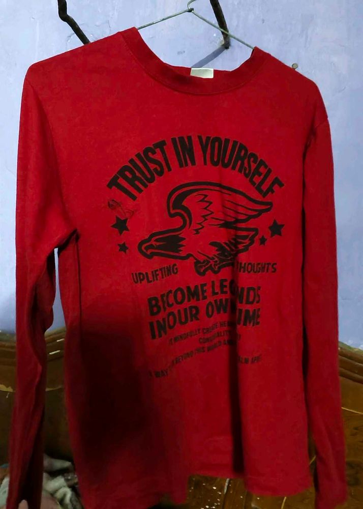 Red Graphic Print T-Shirt