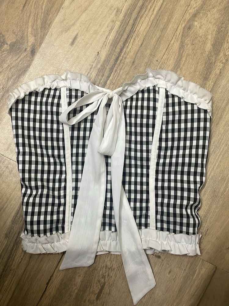 Gingham Corset Top
